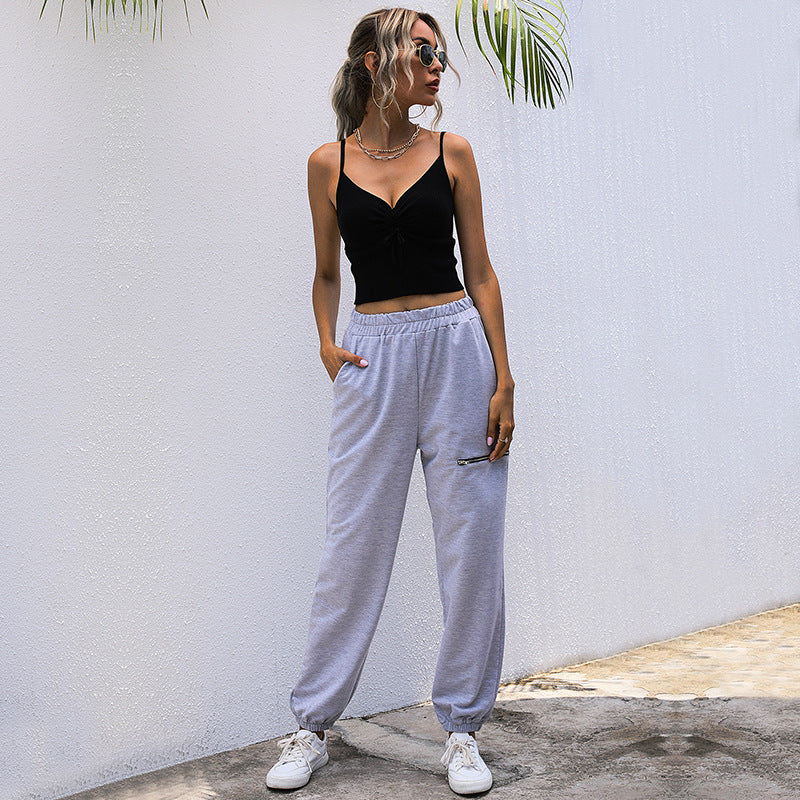 Damen Joggerhose im Relaxed-Fit mit elastischem Bund, Beinbündchen und Taschen Shop Nory