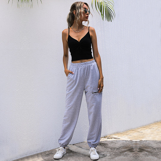 Damen Joggerhose im Relaxed-Fit mit elastischem Bund, Beinbündchen und Taschen Shop Nory