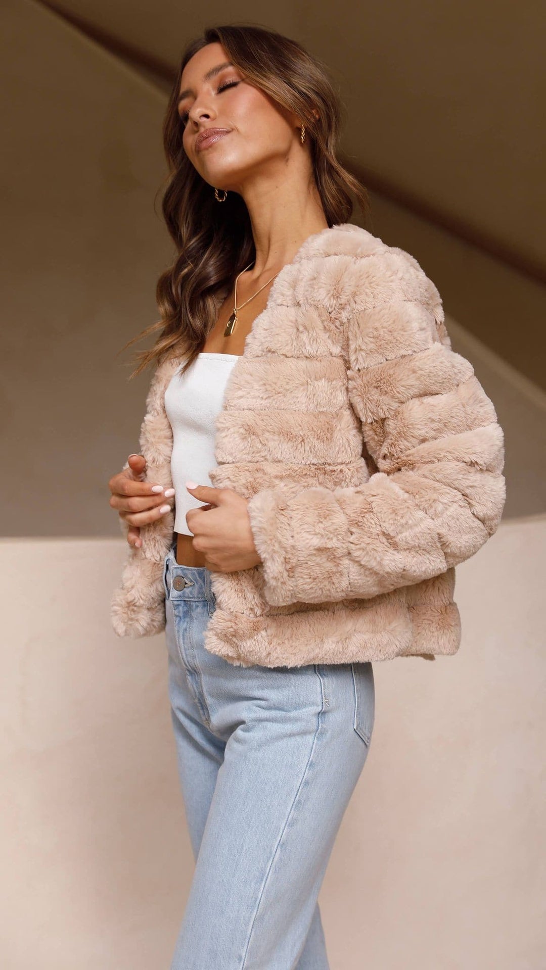 Luxus Damen Crop Jacke