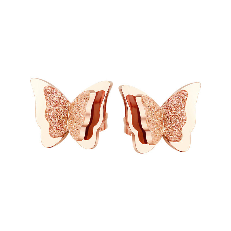 Damen Ohrstecker mit filigranem Schmetterlingsdesign Shop Nory