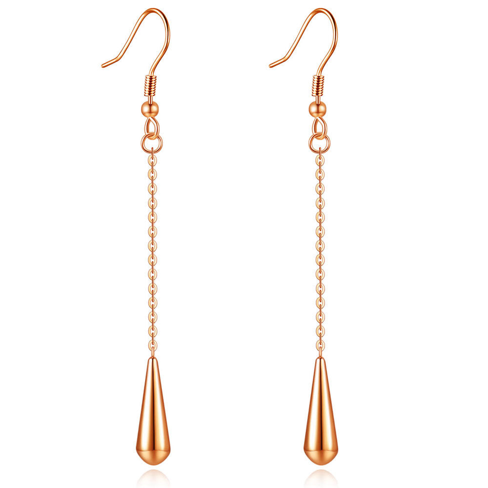 Damen Ohrhänger mit eleganter Tropfenform und feiner Kettenstruktur Shop Nory
