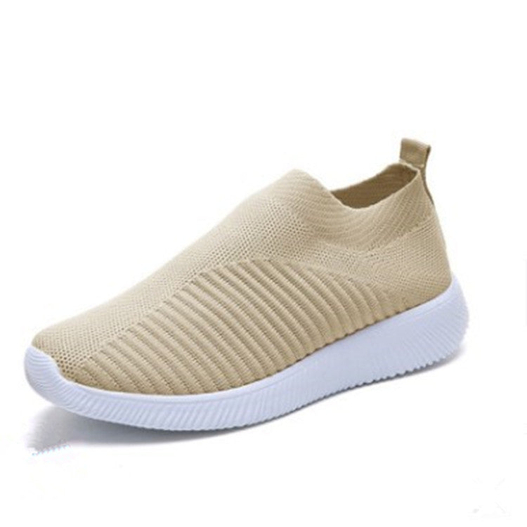 Unisex nan leichte gestrickte Slip-On Sneaker mit elastischem Einstieg und ergonomischer Einlegesohle