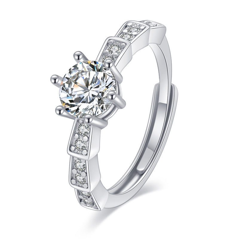 Damen Verlobungsring mit funkelndem Zirkonia und eleganter Fassung Shop Nory