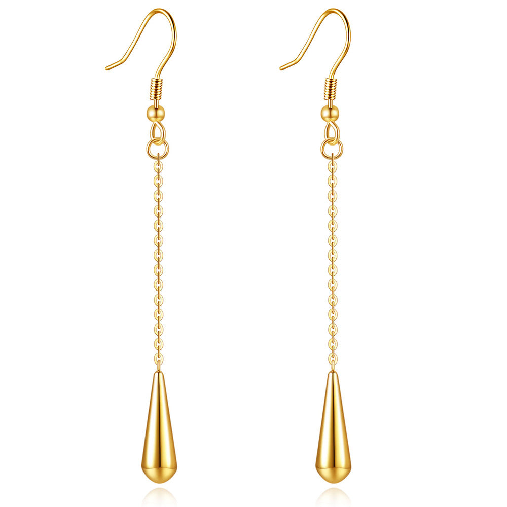 Damen Ohrhänger mit eleganter Tropfenform und feiner Kettenstruktur Shop Nory