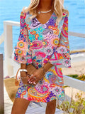 Bunt bedrucktes Kleid