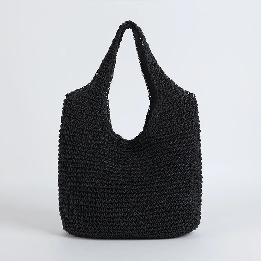 Strohtasche Geflochtene Tasche Leicht & Strapazierfähig Lässige Sommertasche