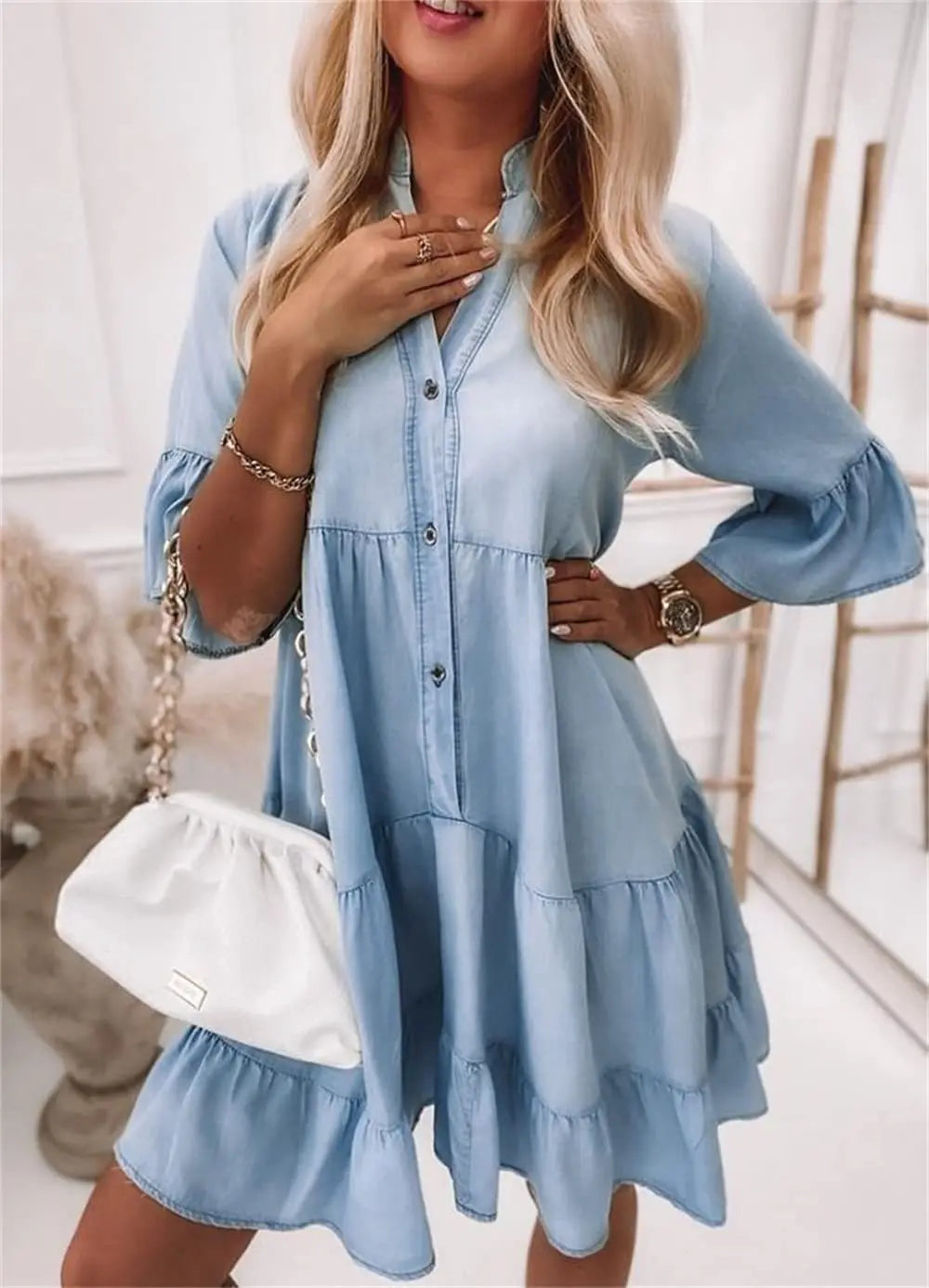 Lockeres Jeanskleid Elegant