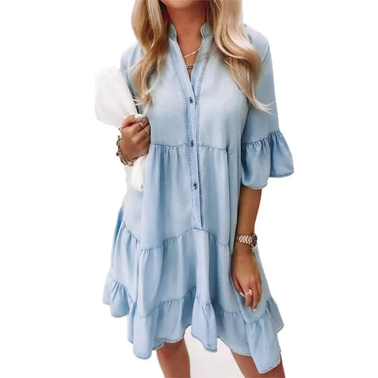 Lockeres Jeanskleid Elegant