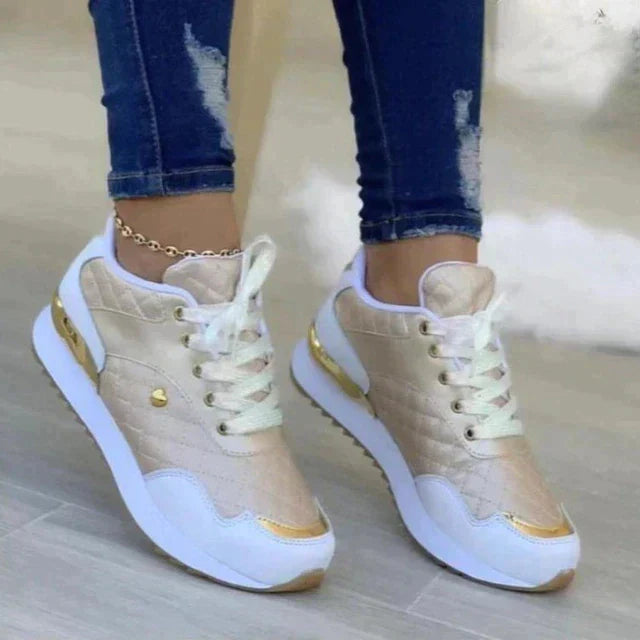 Damen Plateau Turnschuhe