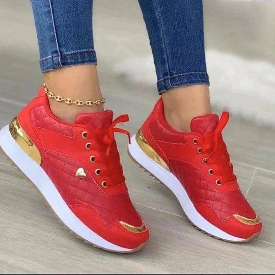 Damen Plateau Turnschuhe