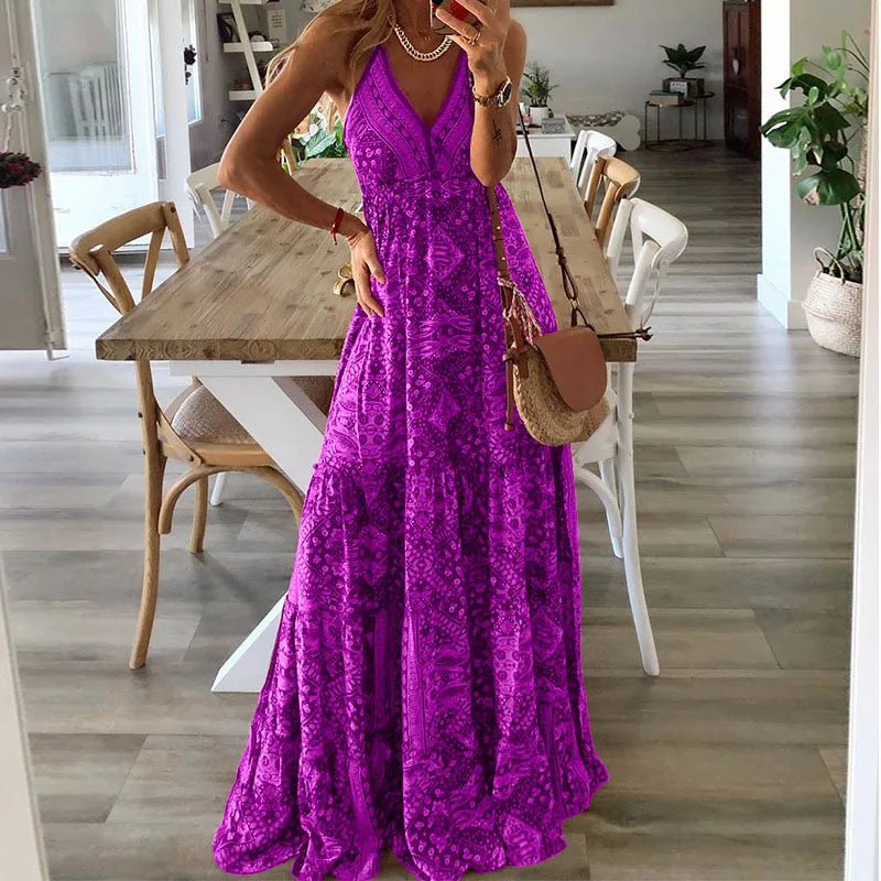 bedrucktes Sommer-Maxikleid - Aiah