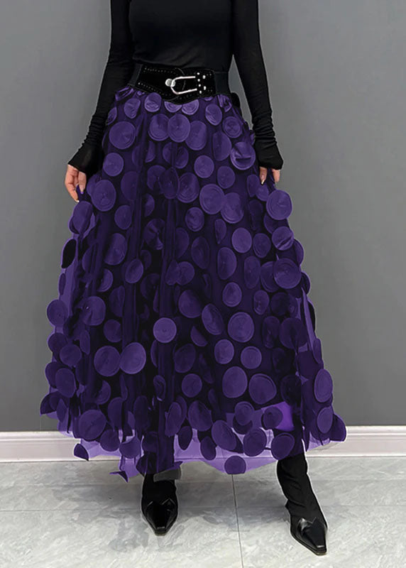 Schicker Damen Rock aus Polka Dot & Tüll-Patchwork | ShopNory