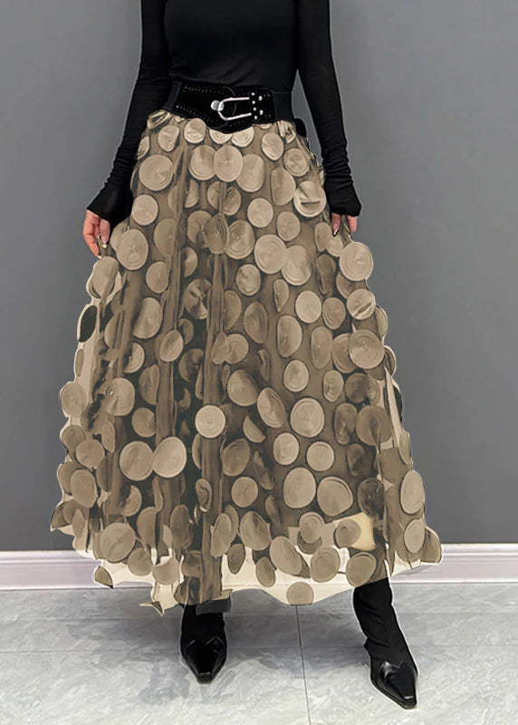 Schicker Damen Rock aus Polka Dot & Tüll-Patchwork | ShopNory