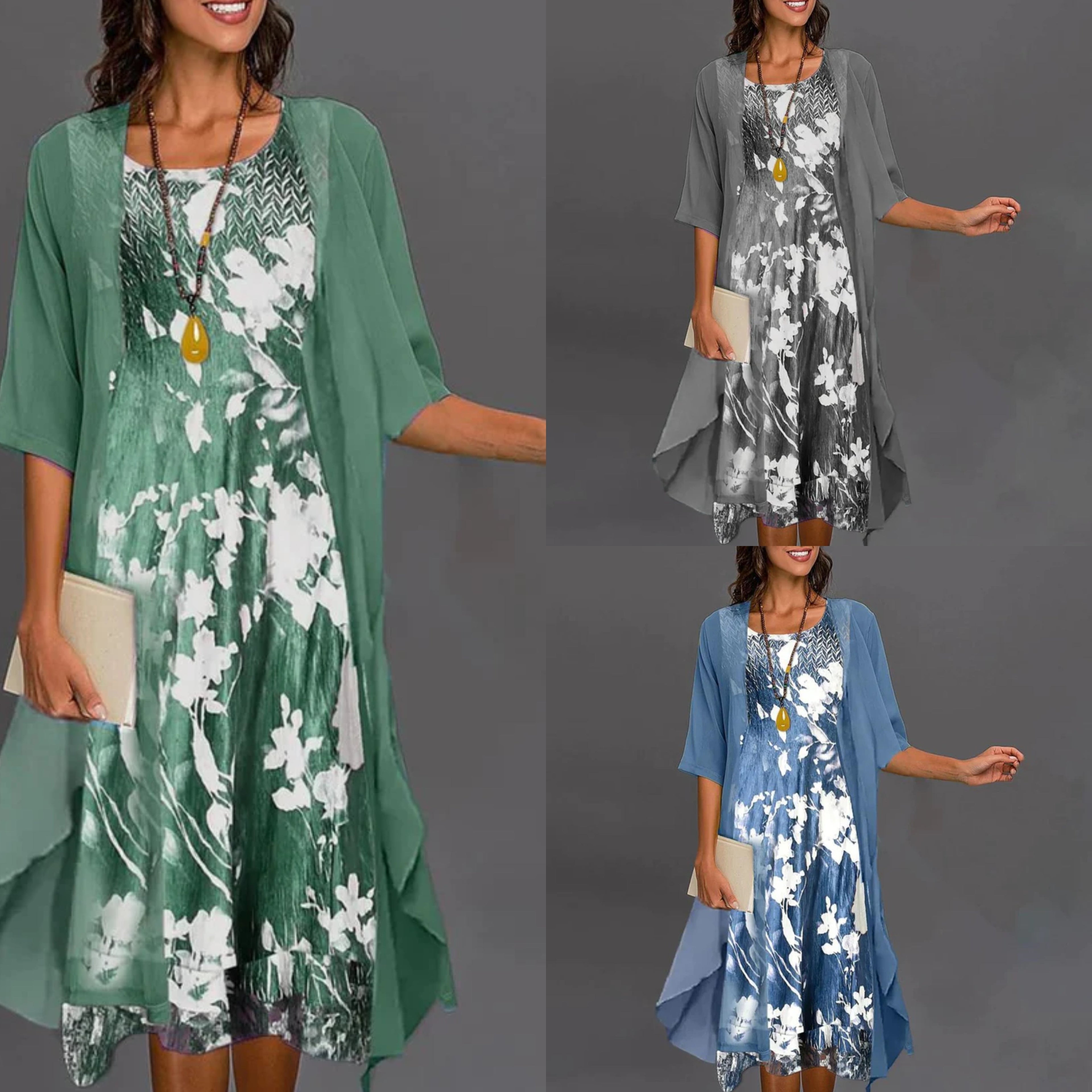 Elegante Blühende Setkleid