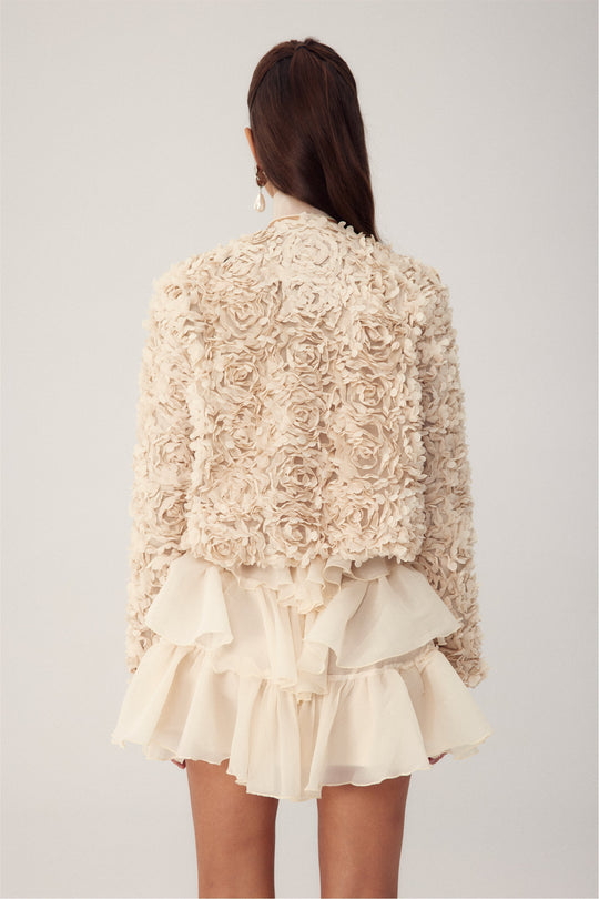 Floral Applikation Kurzjacke