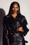 Shopnory | Cropped Lederjacken Set