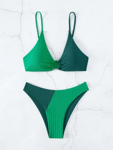 Shopnory | Push-Up-Bikini-Set mit Hoher Taille für Damen
