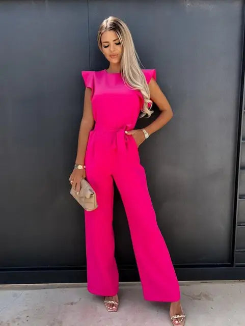 I Eleganter Overall mit Rüschenärmeln