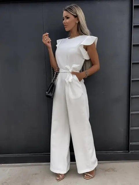 I Eleganter Overall mit Rüschenärmeln