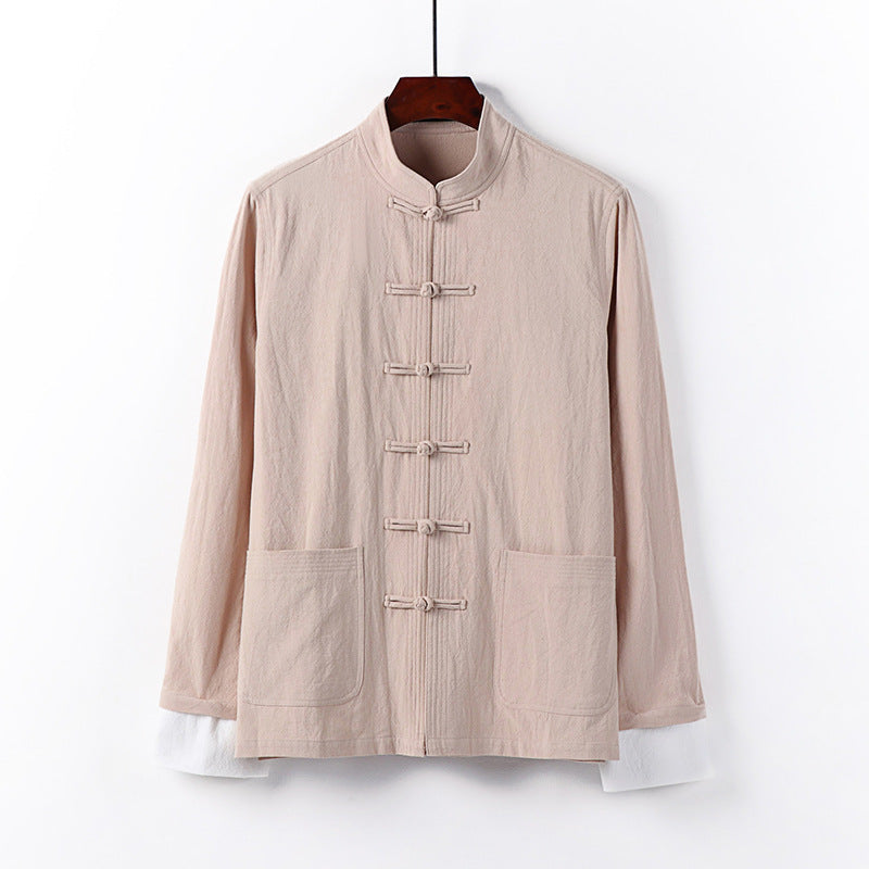 Herren Traditionelle chinesische Tang-Jacke mit Stehkragen und Knotenverschlüssen Shop Nory