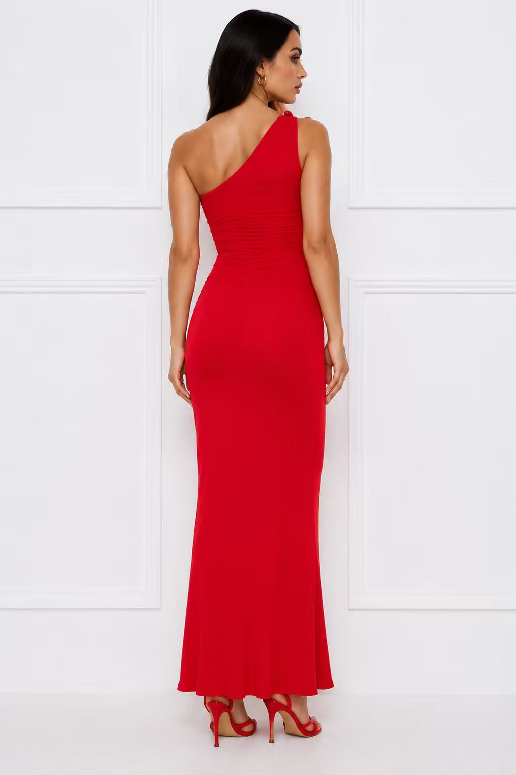 Damen Asymmetrisches Maxikleid mit Rüschendetails