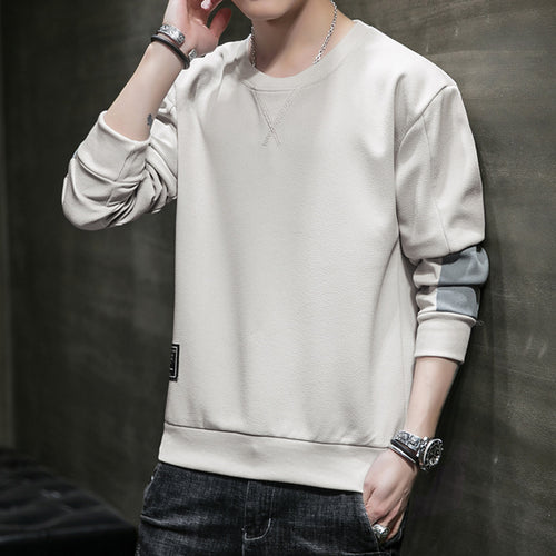 Herren Minimalistisches Rundhals-Sweatshirt aus Baumwollmix mit Relaxed‑Fit und Rippbündchen Shop Nory