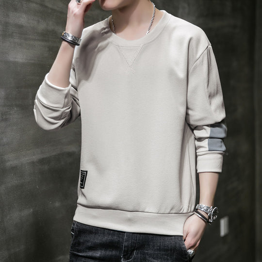 Herren Minimalistisches Rundhals-Sweatshirt aus Baumwollmix mit Relaxed‑Fit und Rippbündchen Shop Nory