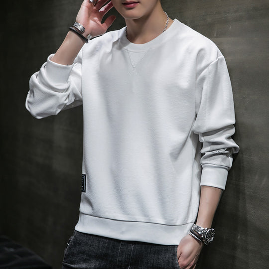 Herren Minimalistisches Rundhals-Sweatshirt aus Baumwollmix mit Relaxed‑Fit und Rippbündchen Shop Nory