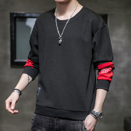Herren Minimalistisches Rundhals-Sweatshirt aus Baumwollmix mit Relaxed‑Fit und Rippbündchen Shop Nory