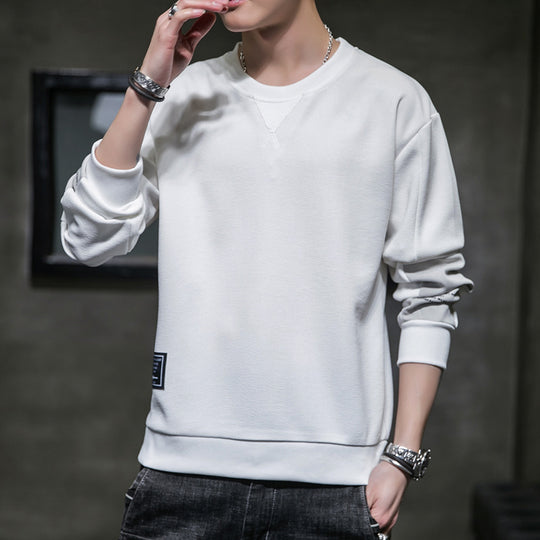 Herren Minimalistisches Rundhals-Sweatshirt aus Baumwollmix mit Relaxed‑Fit und Rippbündchen Shop Nory