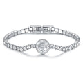 Damen Armband aus Edelstahl mit funkelnden Zirkonia und Baum-des-Lebens-Motiv Shop Nory