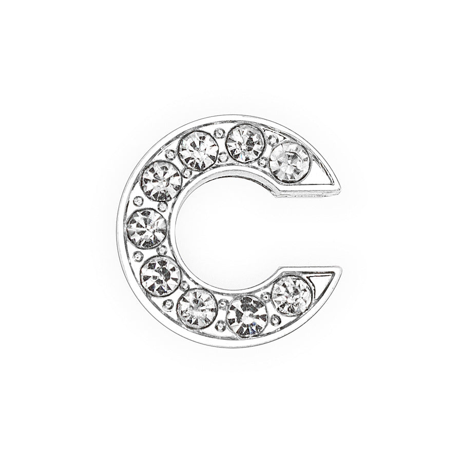 Buchstabenanhänger C mit Funkelndem Kristallbesatz Personalisierter Charm