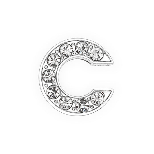 Buchstabenanhänger C mit Funkelndem Kristallbesatz Personalisierter Charm