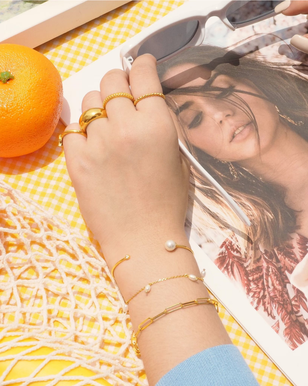 Klassisch Link Minimal Gold Kettenarmband | Shop Nory