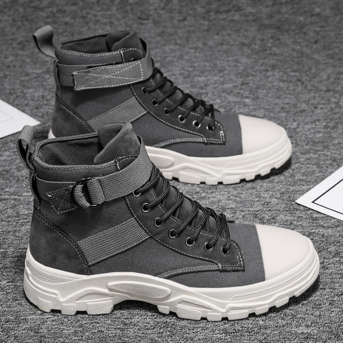 Motorradstiefel Hoher Schaft Verstellbarer Riemen Robuste Gummisohle