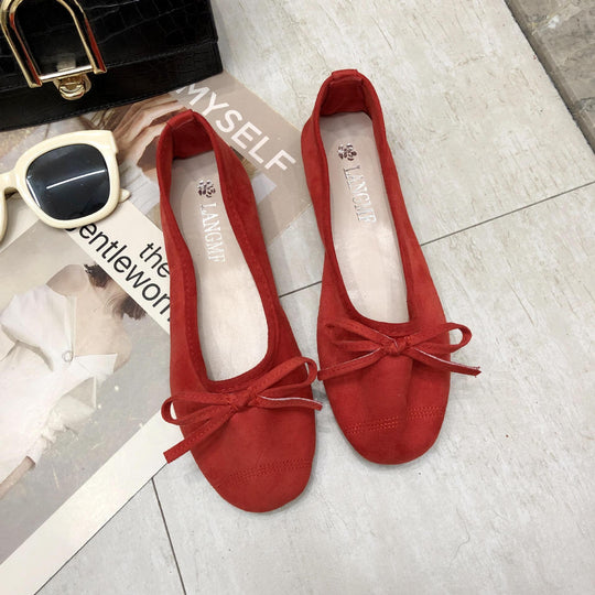 Damen Ballerinas mit zartem Schleifen-Design und weichem Obermaterial