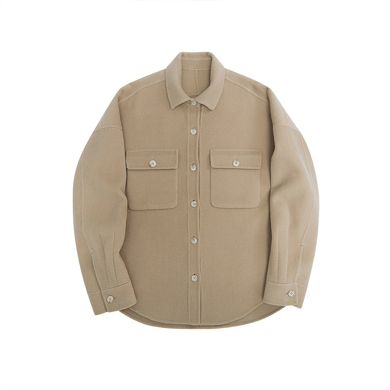 Herren Overshirt aus Wollmix mit überschnittener Schulter und aufgesetzten Brusttaschen Shop Nory
