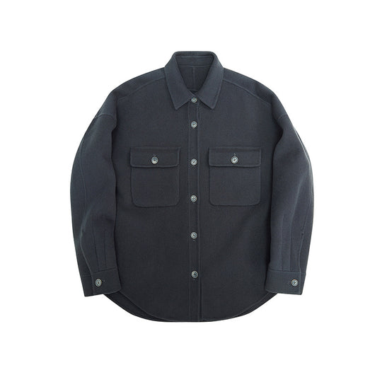 Herren Overshirt aus Wollmix mit überschnittener Schulter und aufgesetzten Brusttaschen Shop Nory