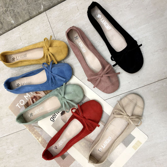 Damen Ballerinas mit zartem Schleifen-Design und weichem Obermaterial