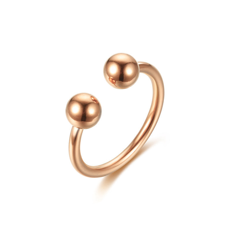 Damen Offener Ring mit doppelt kugelförmigem Design Shop Nory