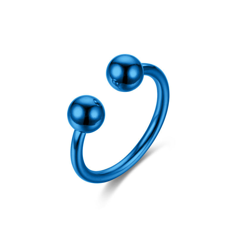 Damen Offener Ring mit doppelt kugelförmigem Design Shop Nory