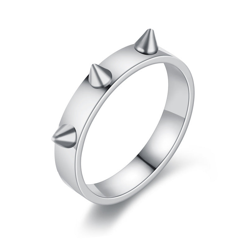 Herren Ring mit stilvollen Spike-Applikationen Shop Nory