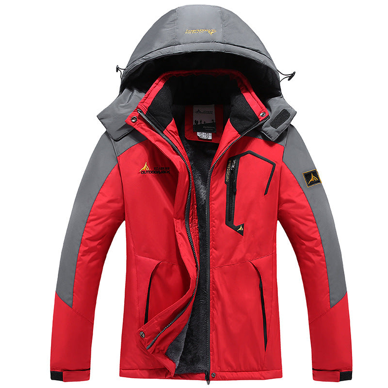 Herren Multifunktionale Softshell-Outdoorjacke mit Fleece-Innenfutter und abnehmbarer Kapuze Shop Nory