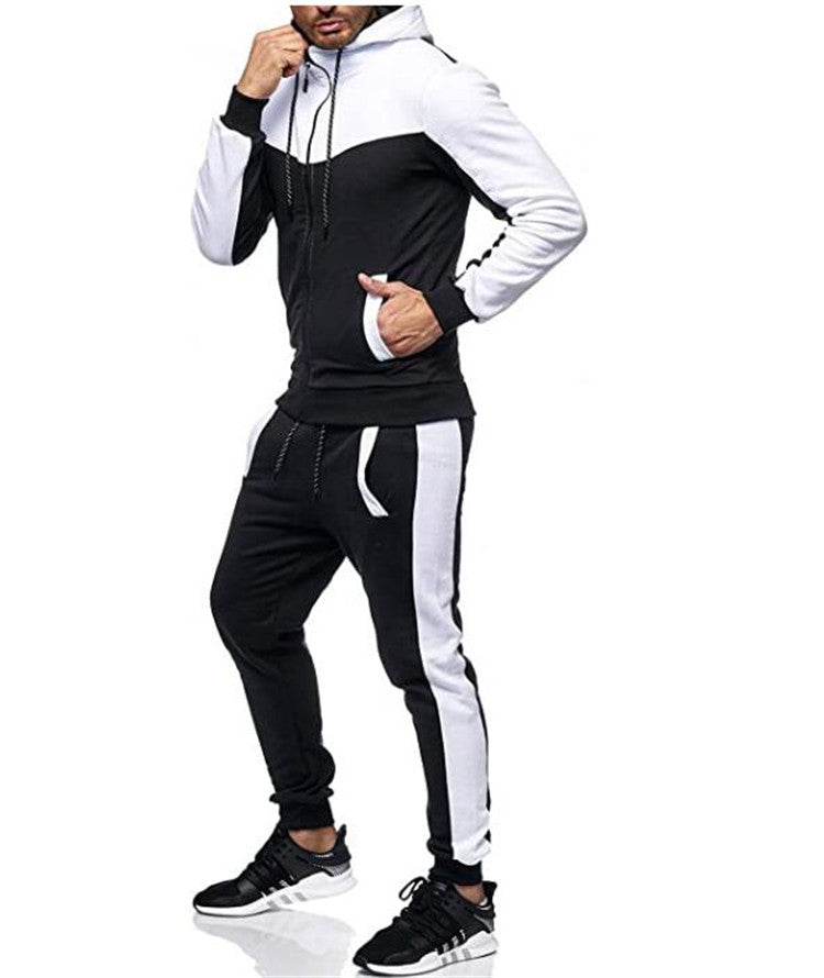 Herren sportlicher Trainingsanzug mit Kapuzenjacke und tapered Jogginghose Shop Nory