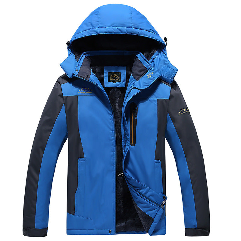 Herren Trekkingparka mit warmem Teddyfutter, abnehmbarer Kapuze und wasserdichter Softshell-Außenschicht Shop Nory