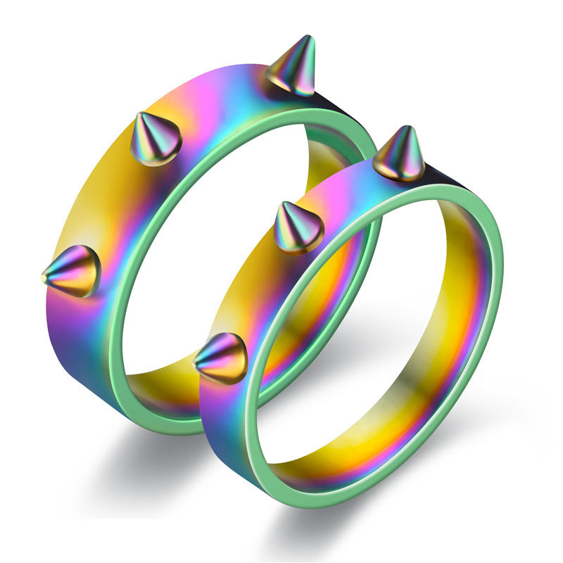 Herren Ring mit stilvollen Spike-Applikationen Shop Nory