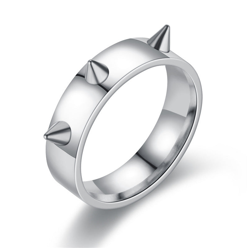 Herren Ring mit stilvollen Spike-Applikationen Shop Nory