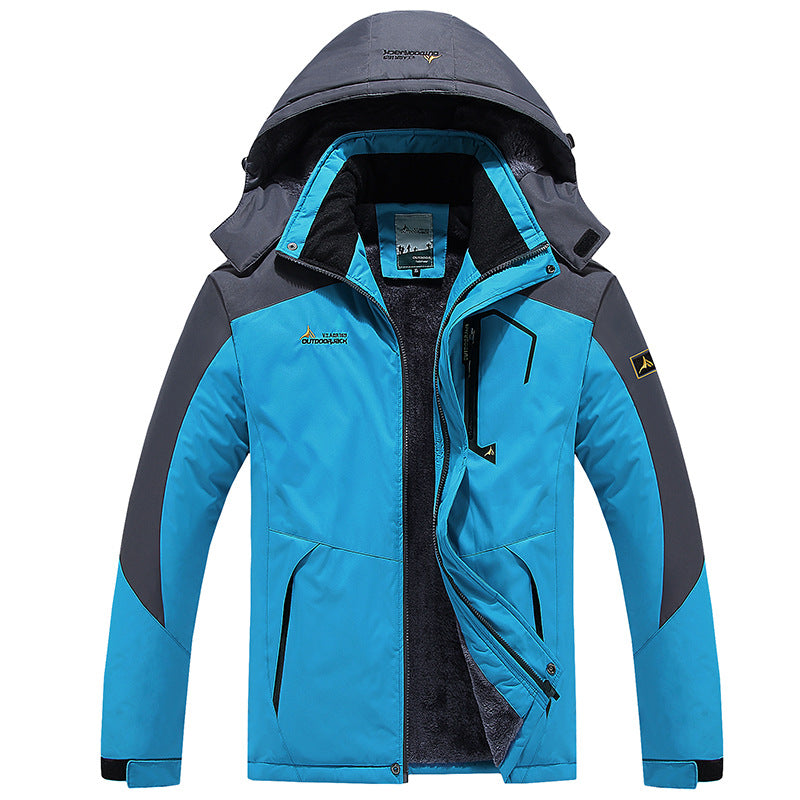 Herren Multifunktionale Softshell-Outdoorjacke mit Fleece-Innenfutter und abnehmbarer Kapuze Shop Nory