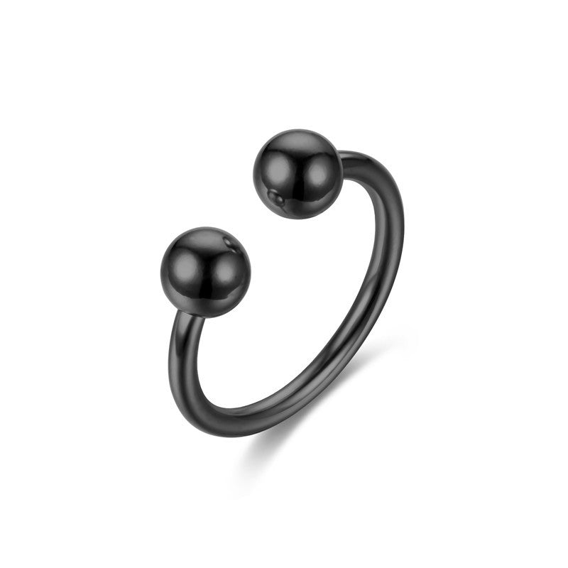 Damen Offener Ring mit doppelt kugelförmigem Design Shop Nory