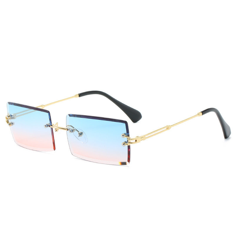 Modische Rechteckige Sonnenbrille Im Retro Stil